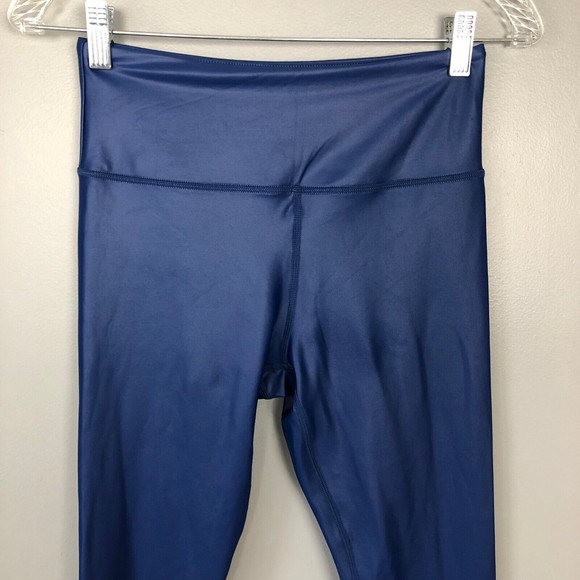 Zyia Active Womens Metallic Cobalt Blue Full Length Compression Leggings Sz 6-8 - Picture 2 of 5